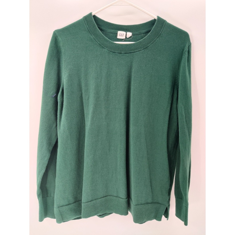 GAP Men's Green Crewneck Long Sleeve Pullover Sweater Size‎ L
